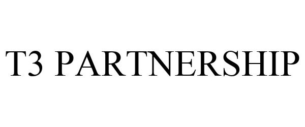 Trademark Logo T3 PARTNERSHIP