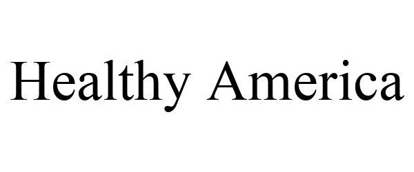 Trademark Logo HEALTHY AMERICA