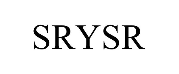 Trademark Logo SRYSR