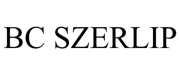 Trademark Logo BC SZERLIP