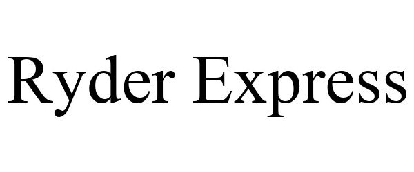 Trademark Logo RYDER EXPRESS