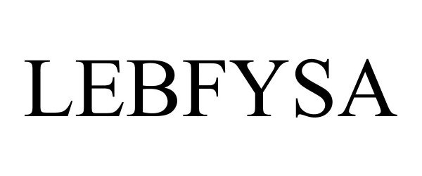 Trademark Logo LEBFYSA