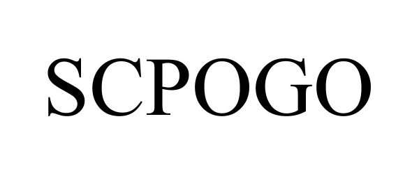 Trademark Logo SCPOGO