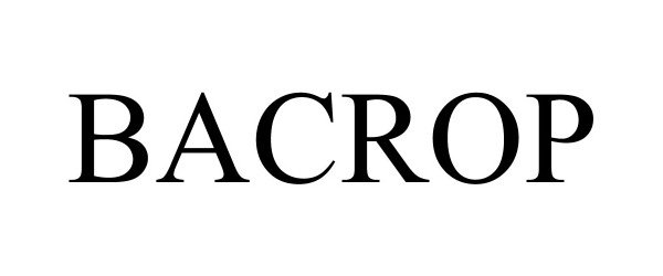 Trademark Logo BACROP