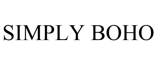 Trademark Logo SIMPLY BOHO