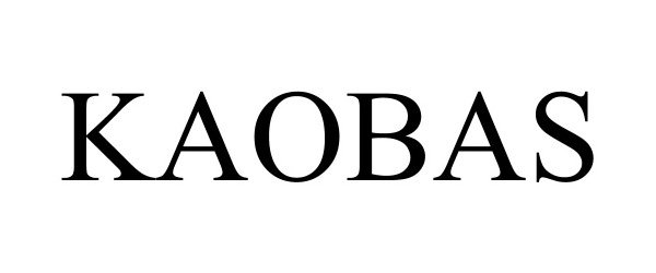 Trademark Logo KAOBAS