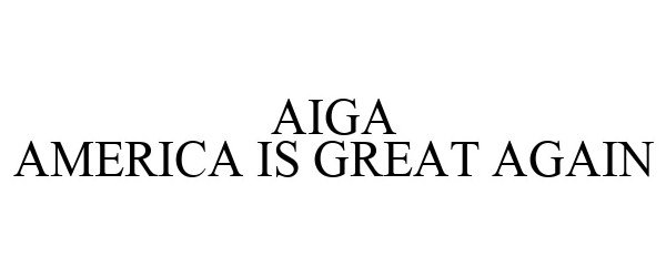  AIGA AMERICA IS GREAT AGAIN