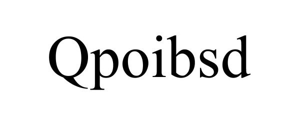 Trademark Logo QPOIBSD