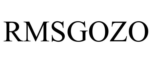 Trademark Logo RMSGOZO