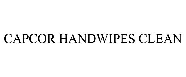  CAPCOR HANDWIPES CLEAN
