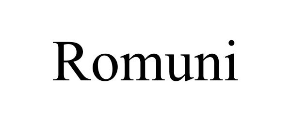 Trademark Logo ROMUNI
