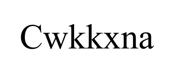 Trademark Logo CWKKXNA