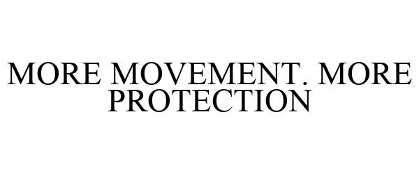 Trademark Logo MORE MOVEMENT. MORE PROTECTION