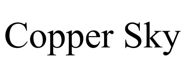Trademark Logo COPPER SKY