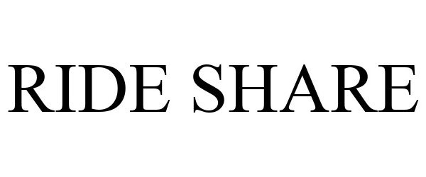 Trademark Logo RIDE SHARE