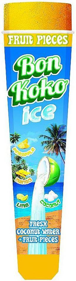 Trademark Logo FRUIT PIECES BON KOKO ICE PINEAPPLE MANGO LIME COCONUT FRESH COCONUT WATER + FRUIT PIECES