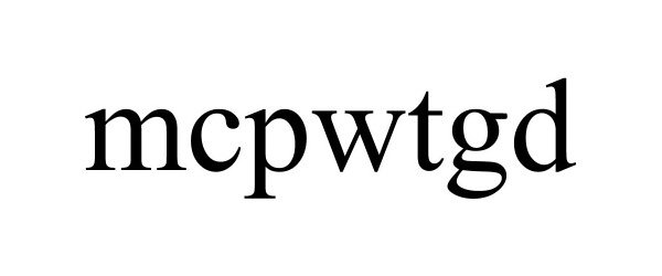 Trademark Logo MCPWTGD