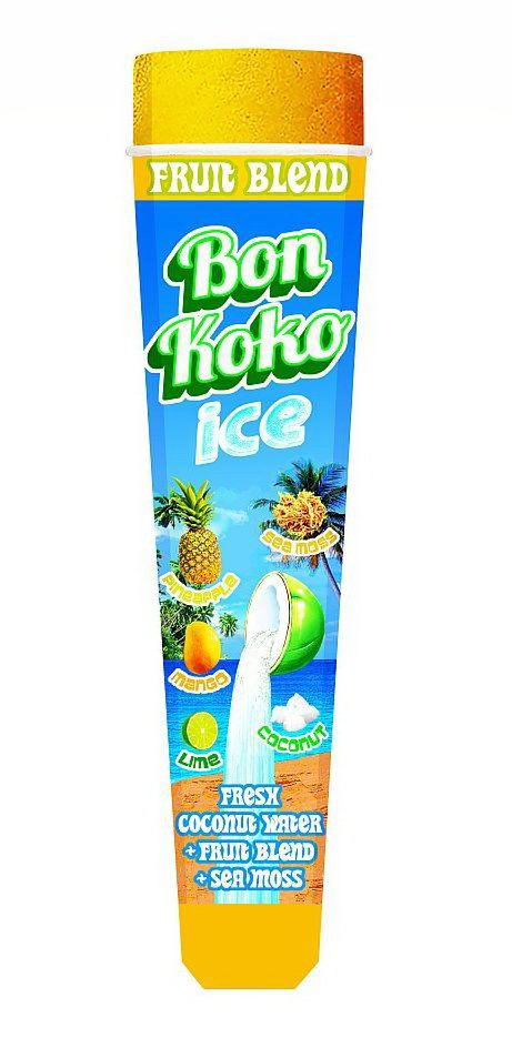 Trademark Logo FRUIT BLEND BON KOKO ICE PINEAPPLE MANGO LIME SEA MOSS COCONUT FRESH COCONUT WATER + FRUIT BLEND + SEA MOSS