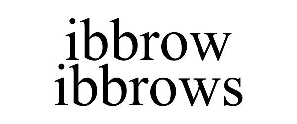 Trademark Logo IBBROW IBBROWS