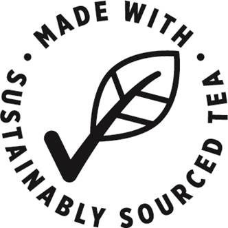  MADE WITH SUSTAINABLY SOURCED TEA