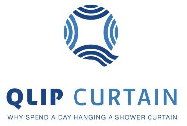 Trademark Logo QLIP CURTAIN WHY SPEND A DAY HANGING A SHOWER CURTAIN