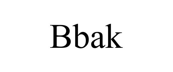 Trademark Logo BBAK