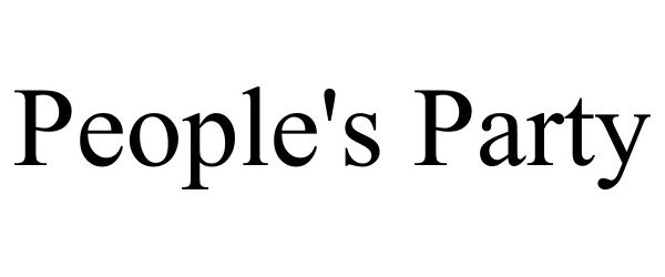 Trademark Logo PEOPLE'S PARTY