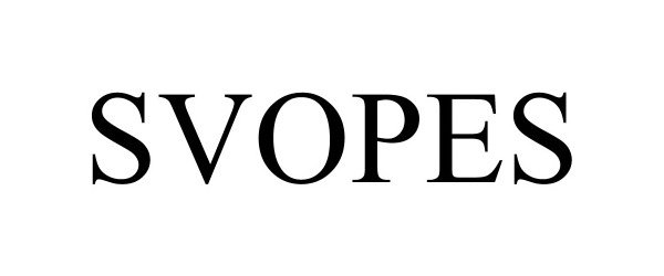 Trademark Logo SVOPES