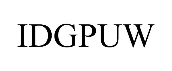 Trademark Logo IDGPUW
