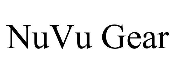 Trademark Logo NUVU GEAR