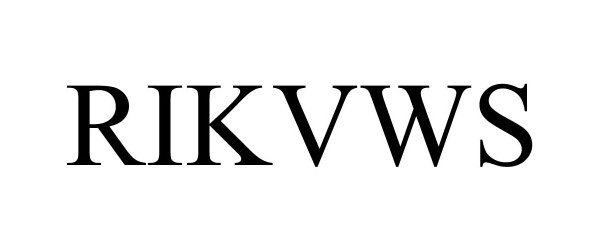 Trademark Logo RIKVWS