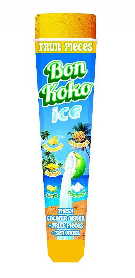 Trademark Logo FRUIT PIECES BON KOKO ICE PINEAPPLE MANGO LIME SEA MOSS COCONUT FRESH COCONUT WATER + FRUIT PIECES + SEA MOSS