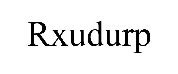 Trademark Logo RXUDURP