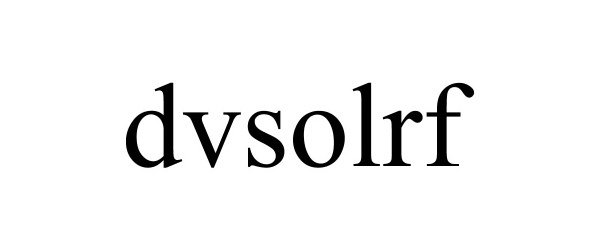 Trademark Logo DVSOLRF