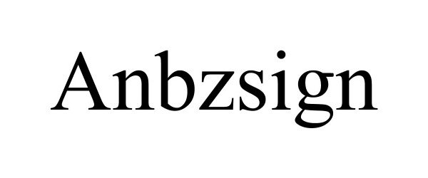 Trademark Logo ANBZSIGN