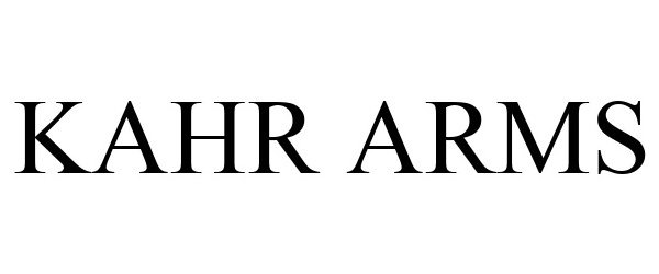 Trademark Logo KAHR ARMS