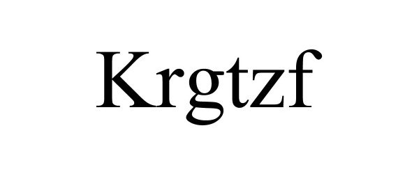 Trademark Logo KRGTZF