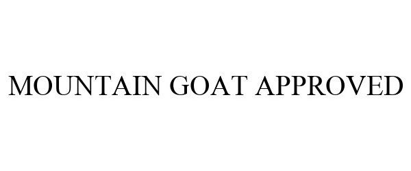 MOUNTAIN GOAT APPROVED
