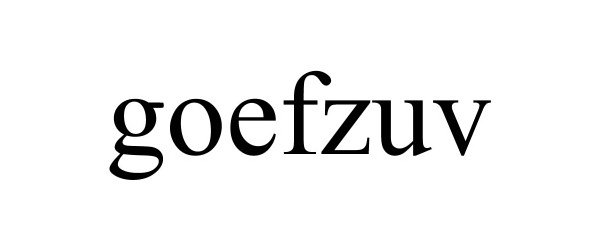 Trademark Logo GOEFZUV