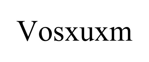 Trademark Logo VOSXUXM