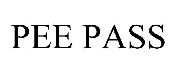 Trademark Logo PEE PASS