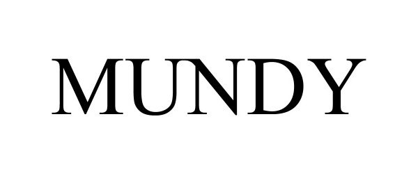 Trademark Logo MUNDY