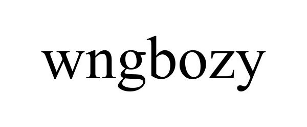 Trademark Logo WNGBOZY