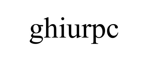 Trademark Logo GHIURPC