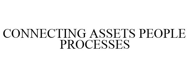  CONNECTING ASSETS PEOPLE PROCESSES