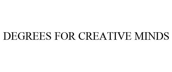 Trademark Logo DEGREES FOR CREATIVE MINDS