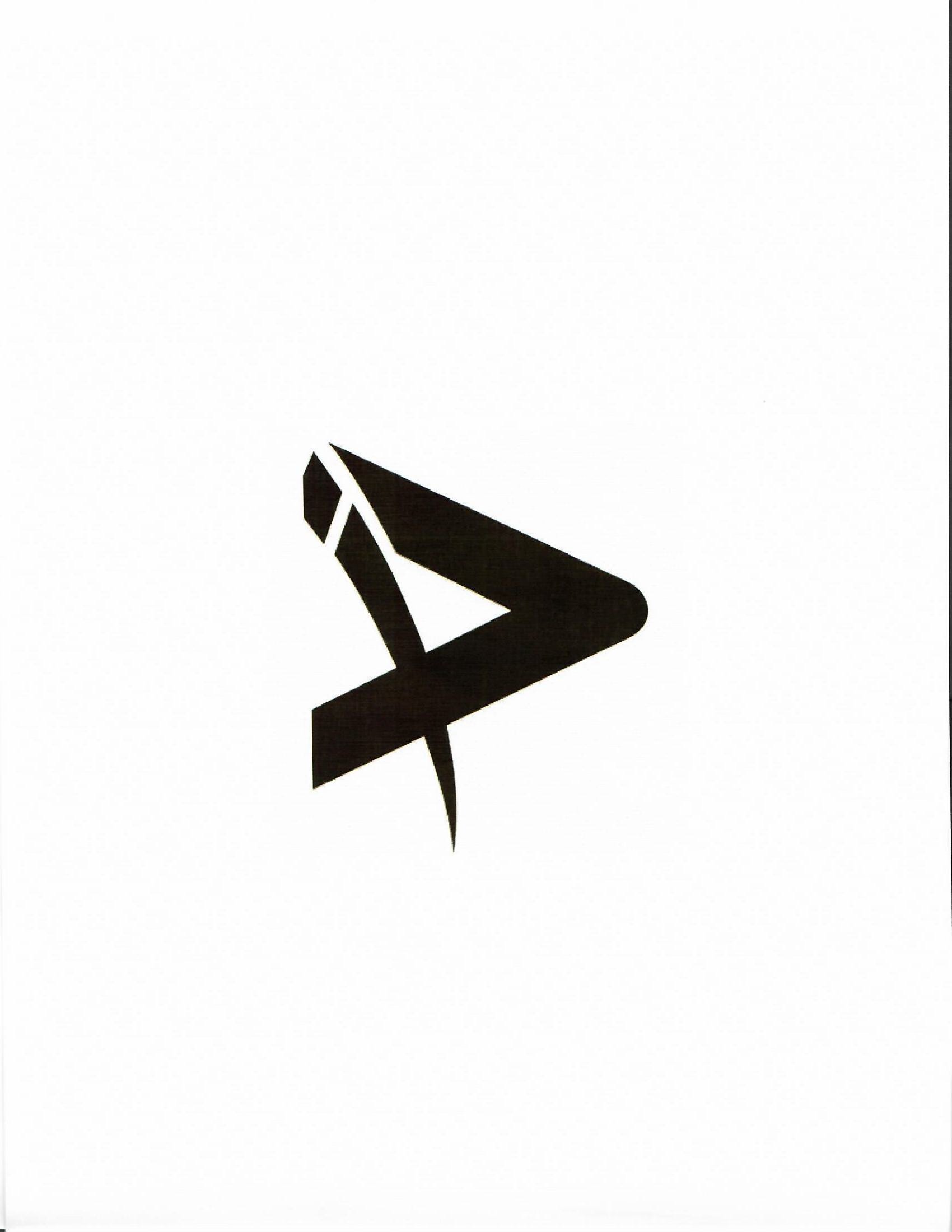 Trademark Logo THE LETTER A ROTATED 90 DEGREES CLOCKWISE TO LOOK LIKE THE GREATER THAN SYMBOL (I.E., ))