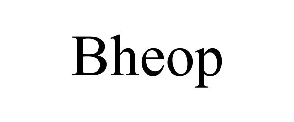 Trademark Logo BHEOP