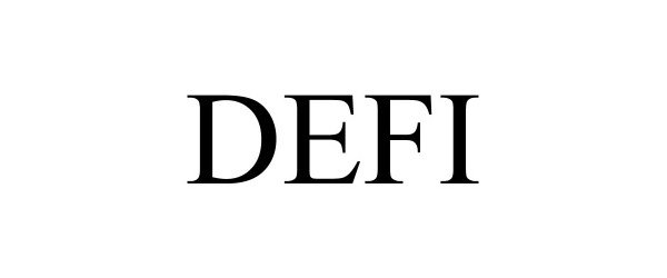 Trademark Logo DEFI