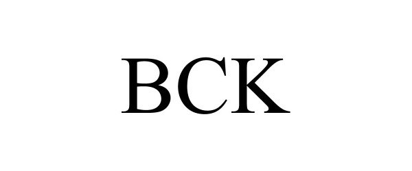 Trademark Logo BCK